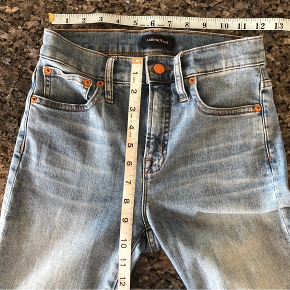 J CREW 9” High Rise Light Wash Toothpick Skinny Jeans - Picture 11 of 16